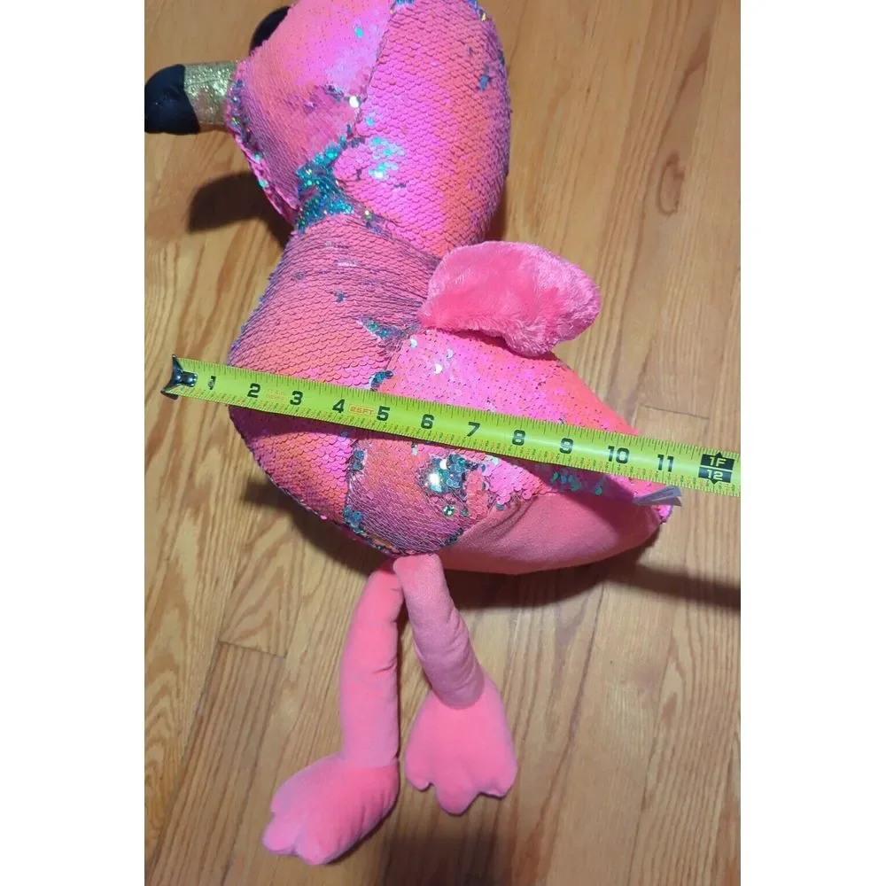 Large TY Flippables Sequin Plush - PINKY the‎ Flamingo
